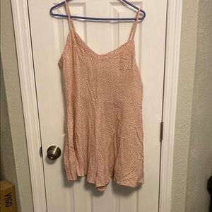 Arizona-NWT-Peach Floral Spaghetti Strap Jumpsuit